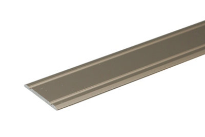 Flat self-adhesive anodised aluminium door floor edging bar strip trim threshold	930 x 30mm a02 shampagne Price Comparisons | Compare The Build