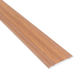 Flat self-adhesive wood effect aluminium door floor edging bar strip trim threshold 930 x 30mm a02 amber oak