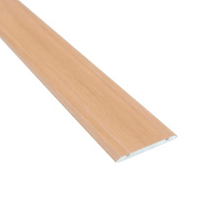 Flat self-adhesive wood effect aluminium door floor edging bar strip trim threshold 930 x 30mm a02 beech