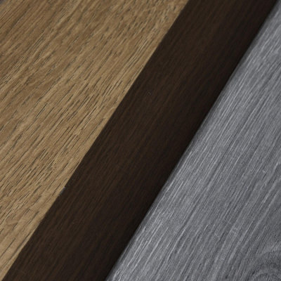 Flat self-adhesive wood effect aluminium door floor edging bar strip trim threshold 930 x 30mm a02 chestnut