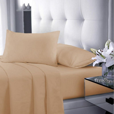 Flat Sheet 180 Thread Count Rich Percale Non Iron Bed Linen Soft