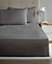Flat Sheet 180TC Percale Charcoal King Size Sheet Suitable for Deep Mattresses