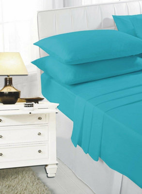 Flat Sheet Bed Linen Soft Easy Care PolyCotton Blend Plain Dyed Flat Bed Sheet