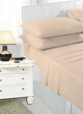 Flat Sheet Bed Linen Soft Easy Care PolyCotton Blend Plain Dyed Flat Bed Sheet