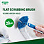 Flat Tile Cleaning Brush 20cm - Grout & Corner Scrubber Brush - Kitchen & Bathroom Cleaning - Shower, Bath, Sink Scrub by UNGER