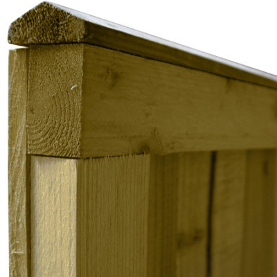 Flat Top Feather Edge Fence Panel (Pack of 4) Width: 6ft x Height: 1ft Vertical Closeboard Planks Fully Framed - 3