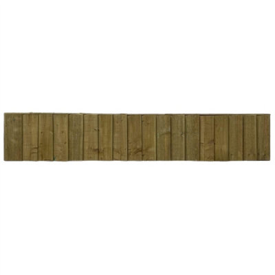 Flat Top Feather Edge Fence Panel (Pack of 4) Width: 6ft x Height: 1ft Vertical Closeboard Planks Fully Framed