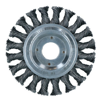 Flat Twist Knot Wire Wheel Brush 115mm 22.2 Bore Deburring Angle ...