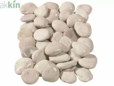 Flat White Cobbles 70-50mm 25kg Bag