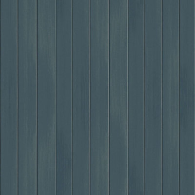 Flat Wooden Plank Wallpaper Blue Arthouse 924605