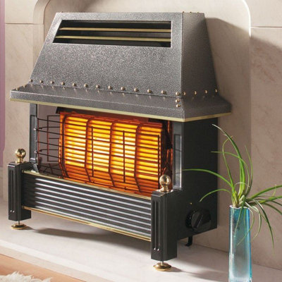 Flavel Regent Gas Fire Black Outset FRGCN0EN Electronic Ignition 4.5kW Heating