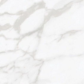 Flavelo Marble Effect Matt Porcelain Tile 60 x 60cm / White