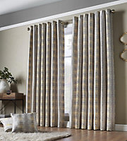 Flections Eyelet Ring Top Curtains Ochre 168cm x 229cm