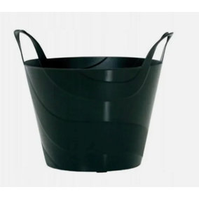 Flexi Bucket Plastic  Bin Storage Feed Garden Building Laundry Toys Grey 15L