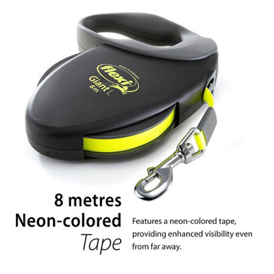 Flexi Giant Neon Tape Dog Lead Large 8m 50kg - 3