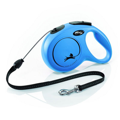 Flexi New Classic Cord Retractable Medium Blue 8m Dog Leash/Lead 120kg DIY at B&Q