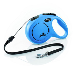 Flexi New Classic Cord Retractable Medium Blue 8m Dog Leash/Lead 1-20kg