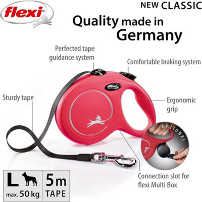 Dog Lead Flexi New Classic 5m Black Size S main image 1