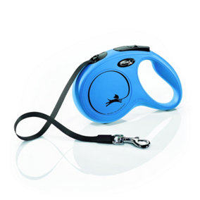 Flexi New Classic Tape Retractable Medium Blue 5m Dog Leash/Lead 1-25kg
