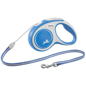Flexi New Comfort Cord Retractable Small Blue 5m Dog Leash/Lead 1-12kg