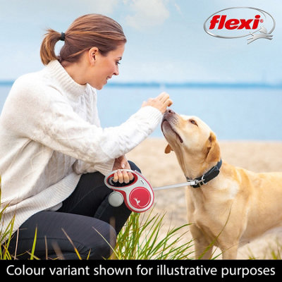 Flexi New Comfort Tape Retractable Large Black 5m Dog Leash/Lead