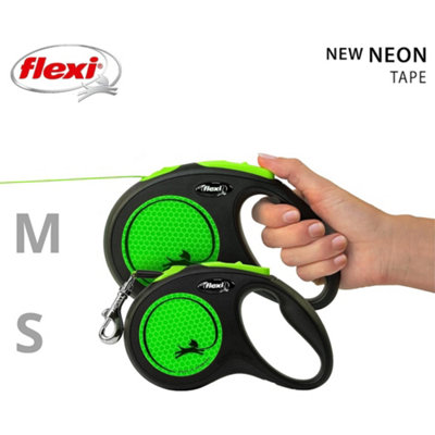 Flexi neon retractable dog hot sale leash