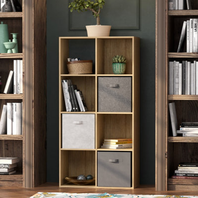 Flexi Storage Compact Cube 8 Compartment Storage Cube - Oak Effect