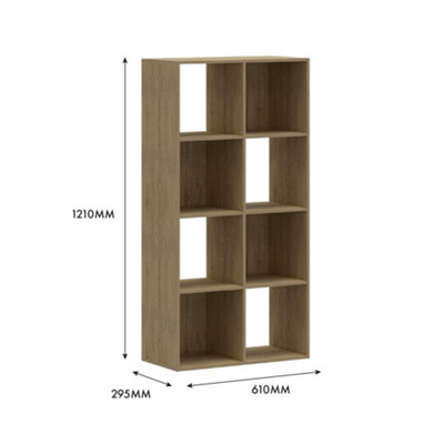 Flexi Storage Compact Cube 8 Compartment Storage Cube - Oak Effect