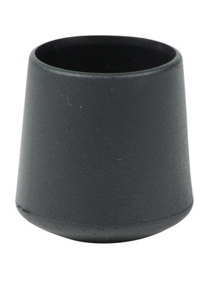 FLEXIBLE BLACK FERRULES TIPS ENDS PROTECT WIRE LEGS TEA TRAYS ETC (16 PACK) 6MM