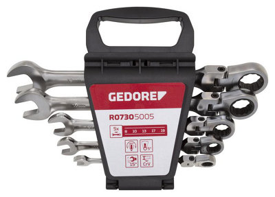 Flexible Combination Ratchet Spanner Set sizes 8-19mm 8pcs