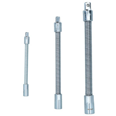 Flexible Flexi Extension Bar Adapter Set For Sockets Mixed Drive 1/4 - 1/2in 3pc