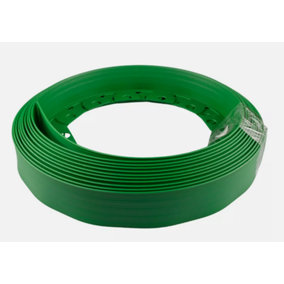 FLEXIBLE GARDEN BORDER GRASS LAWN PATH EDGING WITH PLASTIC PEGS 50mm Green 20m + 40 Pegs