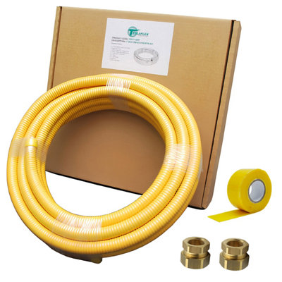 Flexible Gas Pipe Kit 22mm Length 10m, Alternative to Flexigas ...