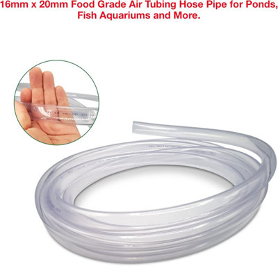 Flexible Hose 16mm Inside Diameter 20mm Outside Diameter- 4 Metres Clear PVC Food Grade Clear Plastic Tube Multipurpose PVC Pipe - 3