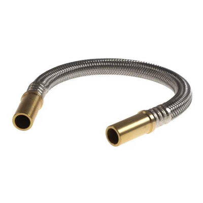 Flexible Pipe Hose Shank Adaptor 15mm x 15mm Shank x 300mm 9.5mm Bore