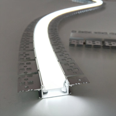 Flexible Plaster In Aluminium Profile with Silicone Opal Diffuser - 2m - Int width -21mm