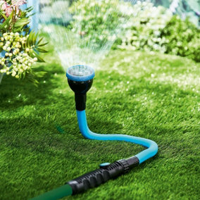 Flexible Watering Wand & Sprinkler - Universal Hosepipe Nozzle Attachment with 10 Spray Patterns for Garden Watering & Cleaning