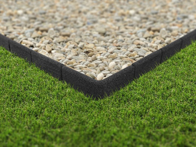 FlexiBorder 2 x 90 Degree Inside Corner Grey - Rubber Lawn Edging ...