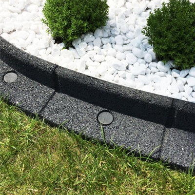 FlexiBorder Grey 6 x 1m Flexible Garden Edging for Garden Borders