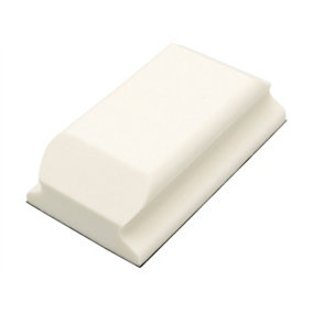 Flexipads World Class 93070 Hand Sanding Block Shaped White PUR GRIP 70 x 125mm FLE93070