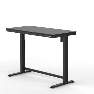 FlexiSpot Adjustable Height Desk Frame Recessed Drawer in Black