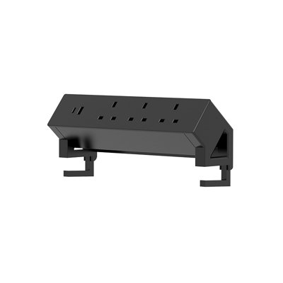 FlexiSpot Black 3-Outlet Power Strip with USB for Home or Office Use