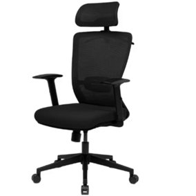 FlexiSpot Ergonomic Resilient Swivel Office Chair-Black