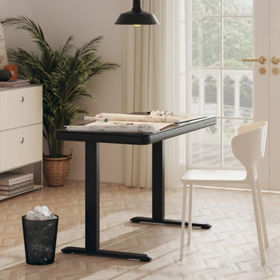 FlexiSpot Height Adjustable All in One Aesthetic Standing Desk with ...