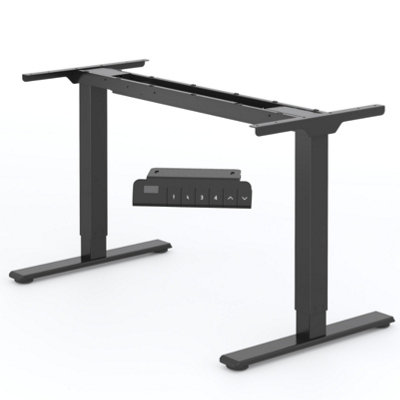 FlexiSpot Height Adjustable Standing Desk Frame in Black with Dual Motor and 100kg Load Capacity