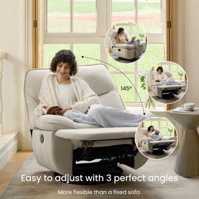 thumbnail image 2 of Yoogu 2 Pack Of 25.5 Inch Heavy Duty Recliner Chair Sofa 2 of 14