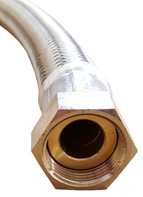 Flexitaly 100cm Large Bore 3/4 x 3/4 Inch Flexible Hose Pipe Pump Water Connector Female