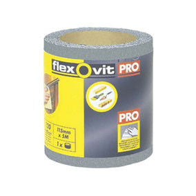 Flexovit 63642526415 High Performance Finishing Sanding Roll 115mm x 5m 120G FLV26415