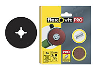 Flexovit 63642527538 Aluminium Oxide Fibre Disc 125mm Fine 80G Pack 3 FLV27538
