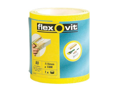 Flexovit 66261104026 High-Performance Sanding Roll 115mm x 5m Fine 120G FLV69921